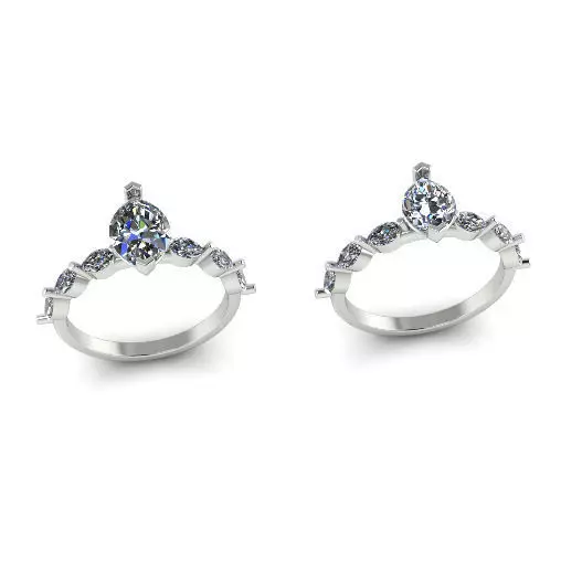 Ring marquise Model 7457 3D print model_0