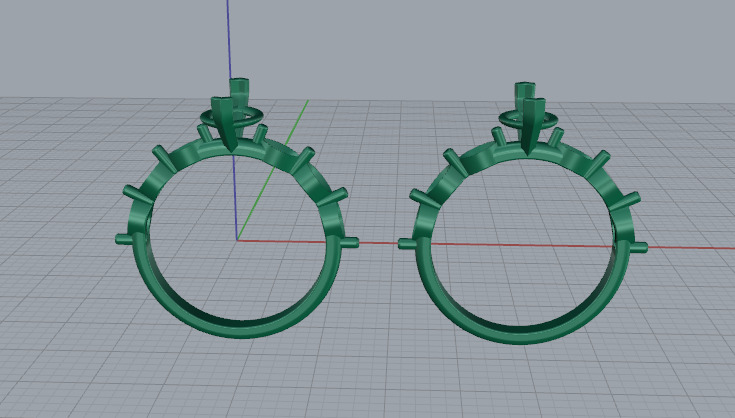 Ring marquise Model 7457 3D print model_3
