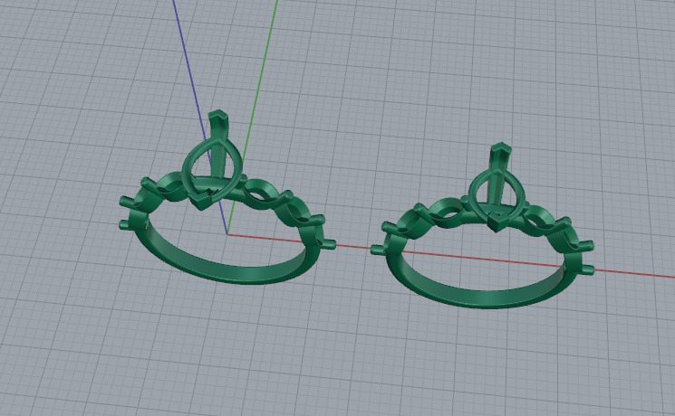 Ring marquise Model 7457 3D print model_2