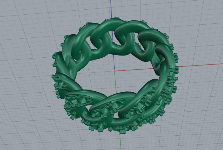 Ring chain Model 7451 3D print model_4