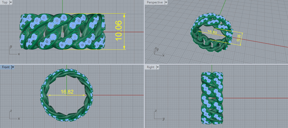 Ring chain Model 7451 3D print model_5
