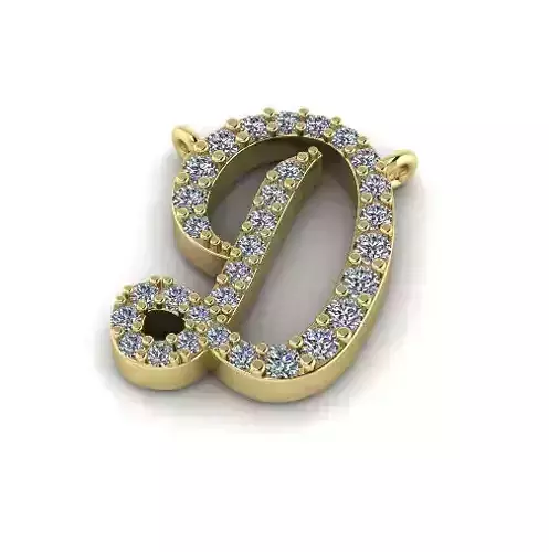 Pendant letter D Model 7441
