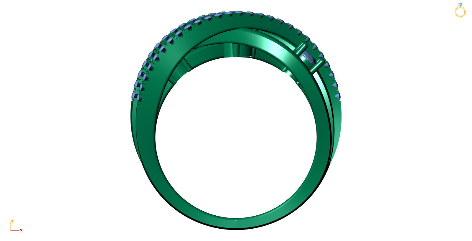 Jewelry 3D Models with render and 3dm  stl - R-3930 3D print model_2