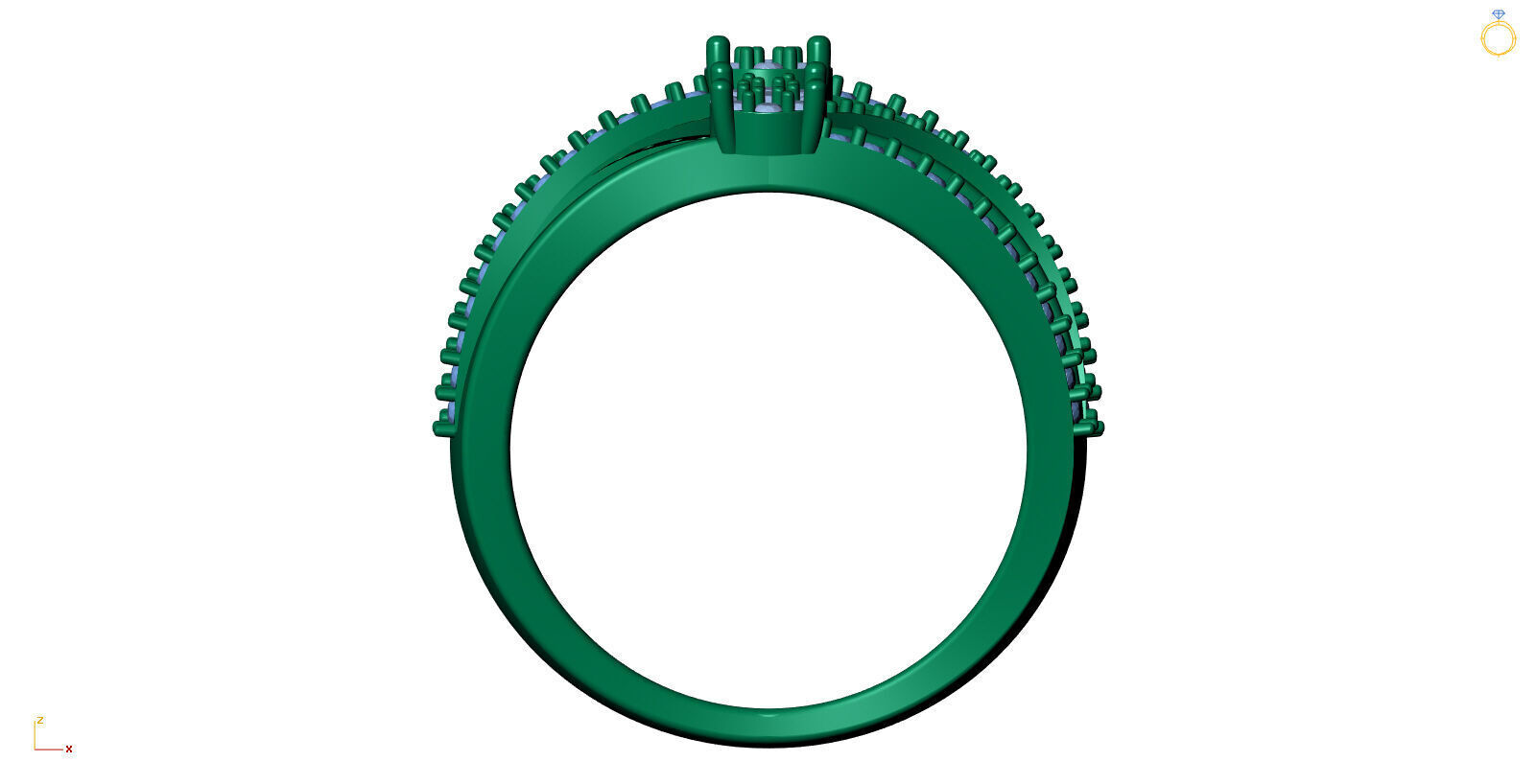 Jewelry 3D Models with render and 3dm stl - R-3931 3D print model_2