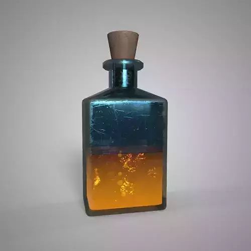 Fiery Orange Potion Game-Ready Fantasy Asset