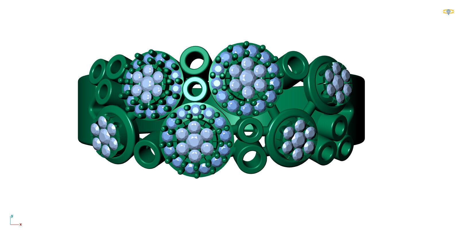 Jewelry 3D Models with render and 3dm  stl - R-3932 3D print model_1