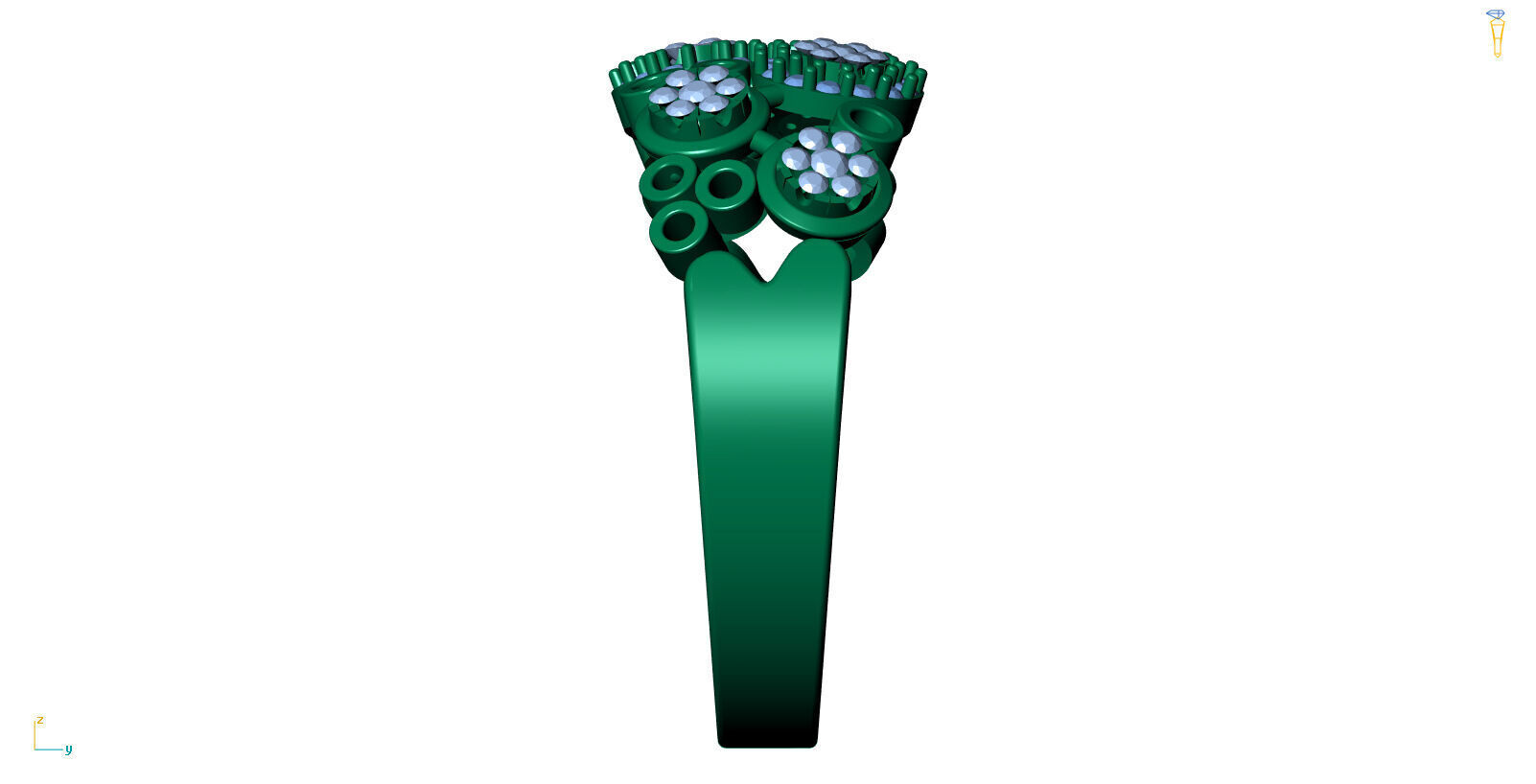 Jewelry 3D Models with render and 3dm  stl - R-3932 3D print model_3