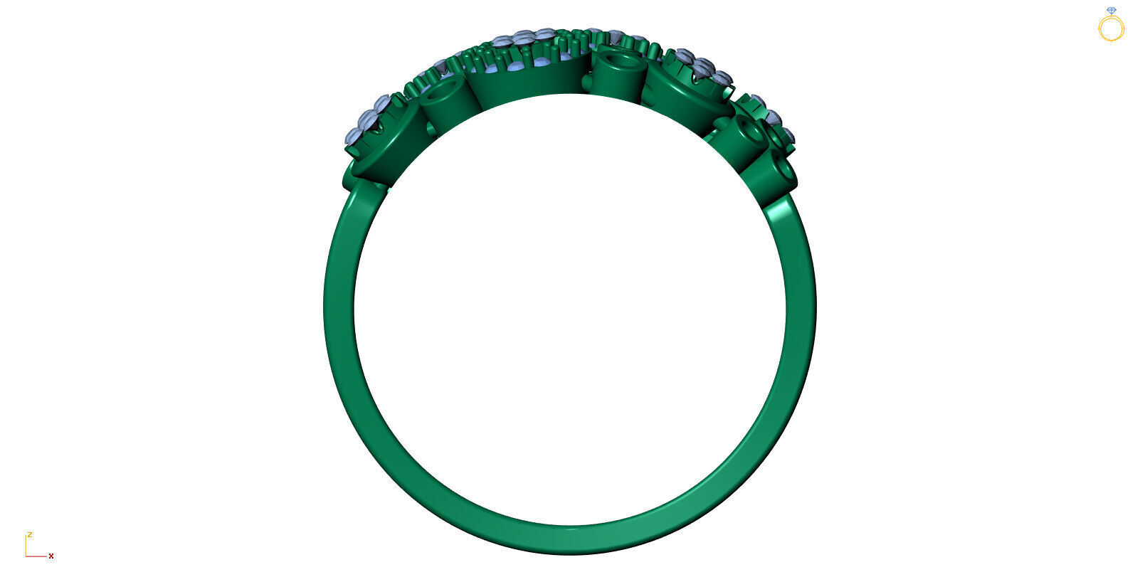 Jewelry 3D Models with render and 3dm  stl - R-3932 3D print model_2