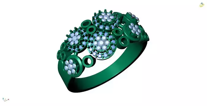 Jewelry 3D Models with render and 3dm  stl - R-3932