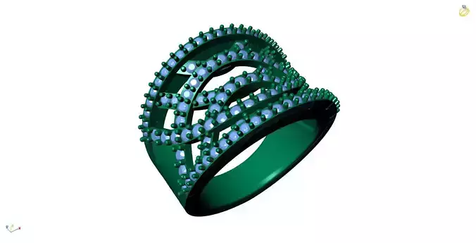 Jewelry 3D Models with render and 3dm  stl - R-3933