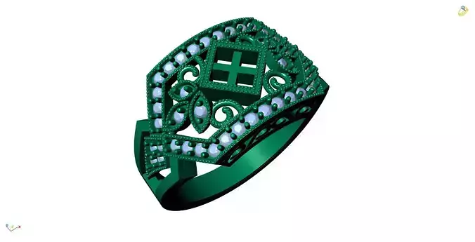 Jewelry 3D Models with render and 3dm  stl - R-3934