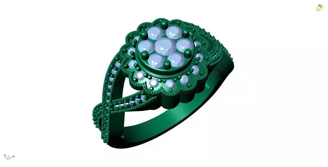 Jewelry 3D Models with render and 3dm  stl - R-3935