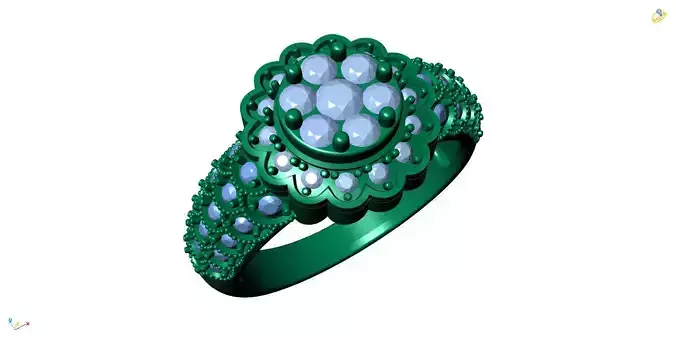 Jewelry 3D Models with render and 3dm  stl - R-3936