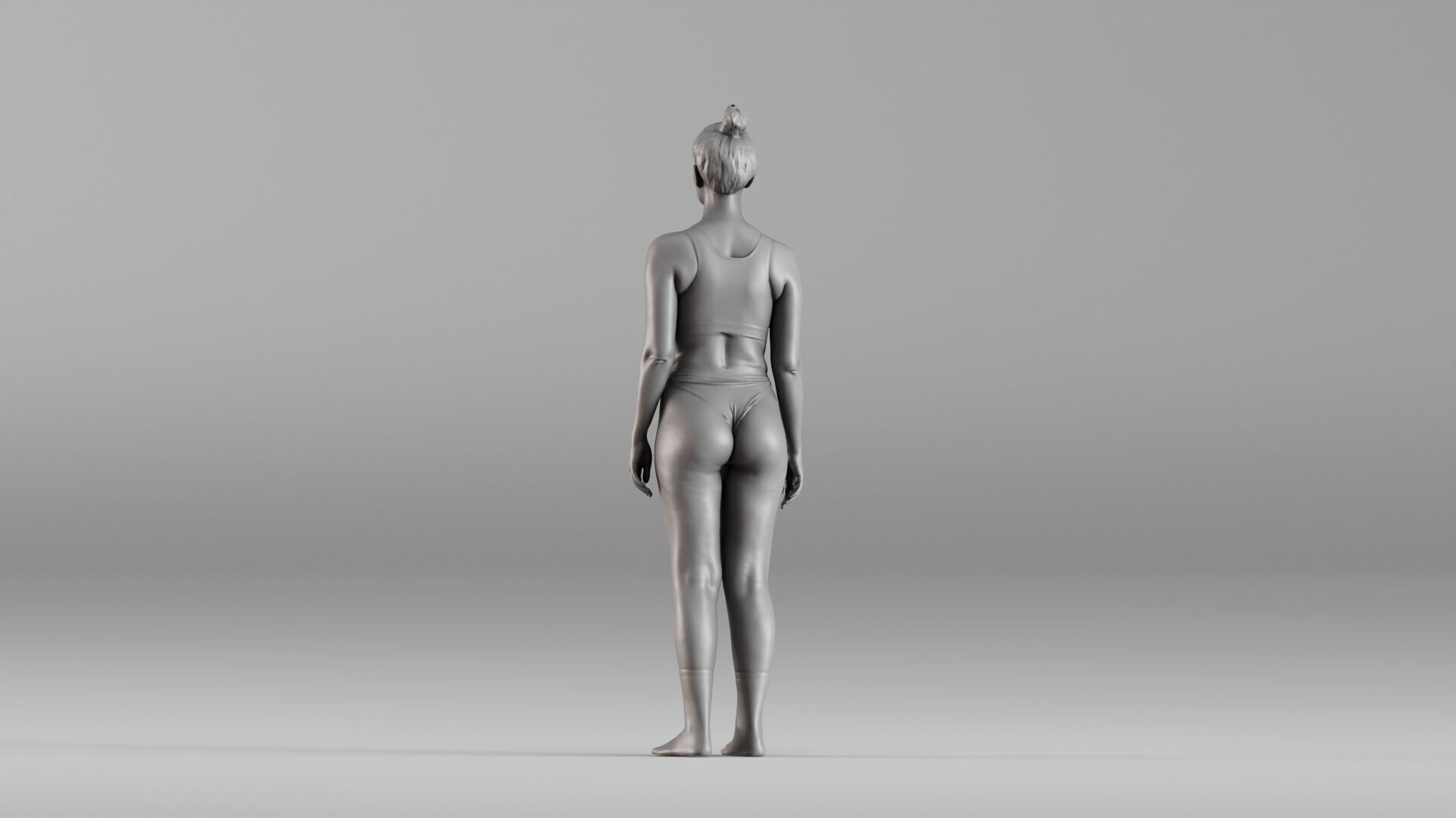 S00111 Standing Athletic Woman in Swimwear 3dp 3D print model_14