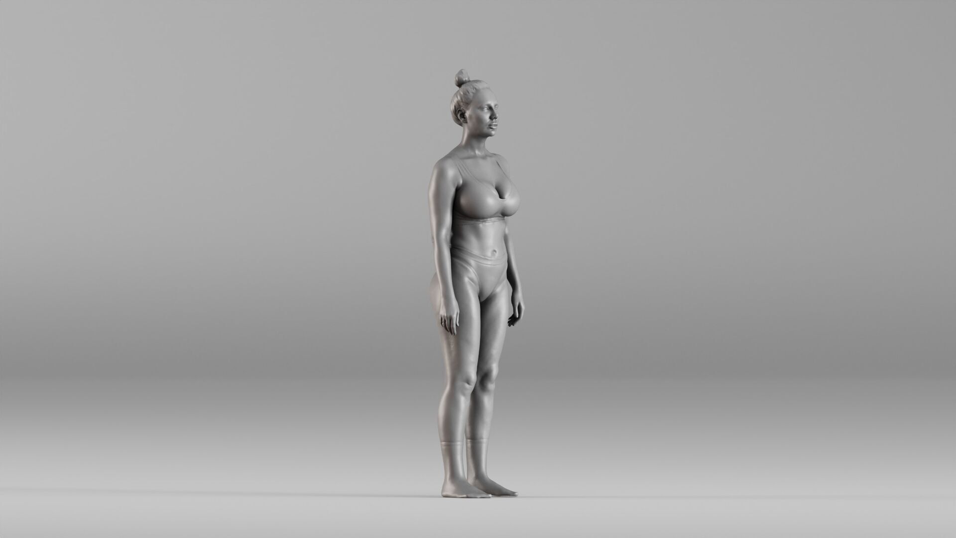 S00111 Standing Athletic Woman in Swimwear 3dp 3D print model_11