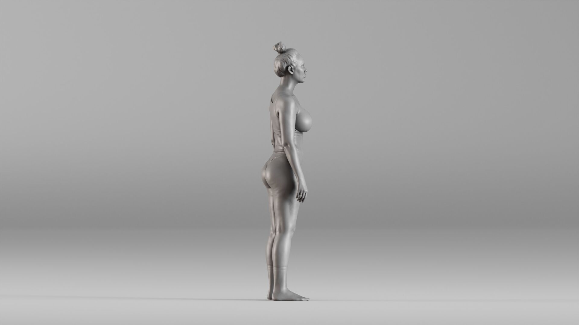 S00111 Standing Athletic Woman in Swimwear 3dp 3D print model_12