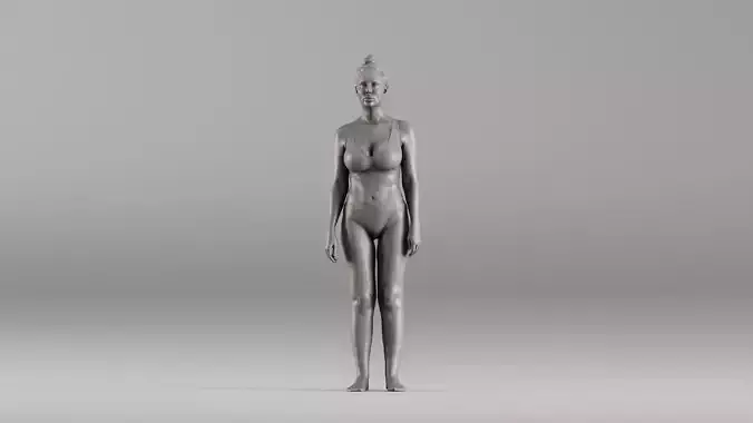S00111 Standing Athletic Woman in Swimwear 3dp 3D print model