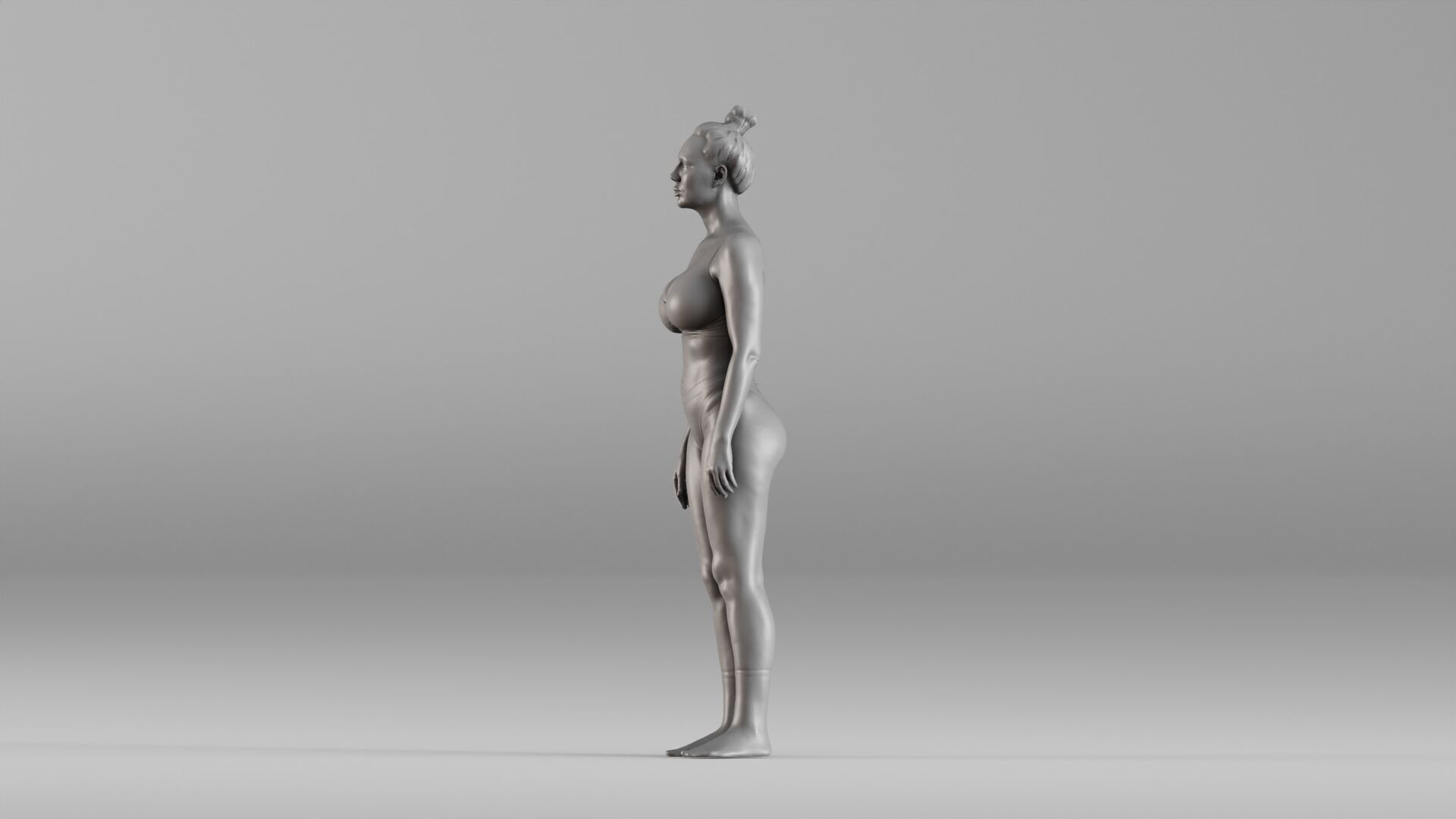 S00111 Standing Athletic Woman in Swimwear 3dp 3D print model_16