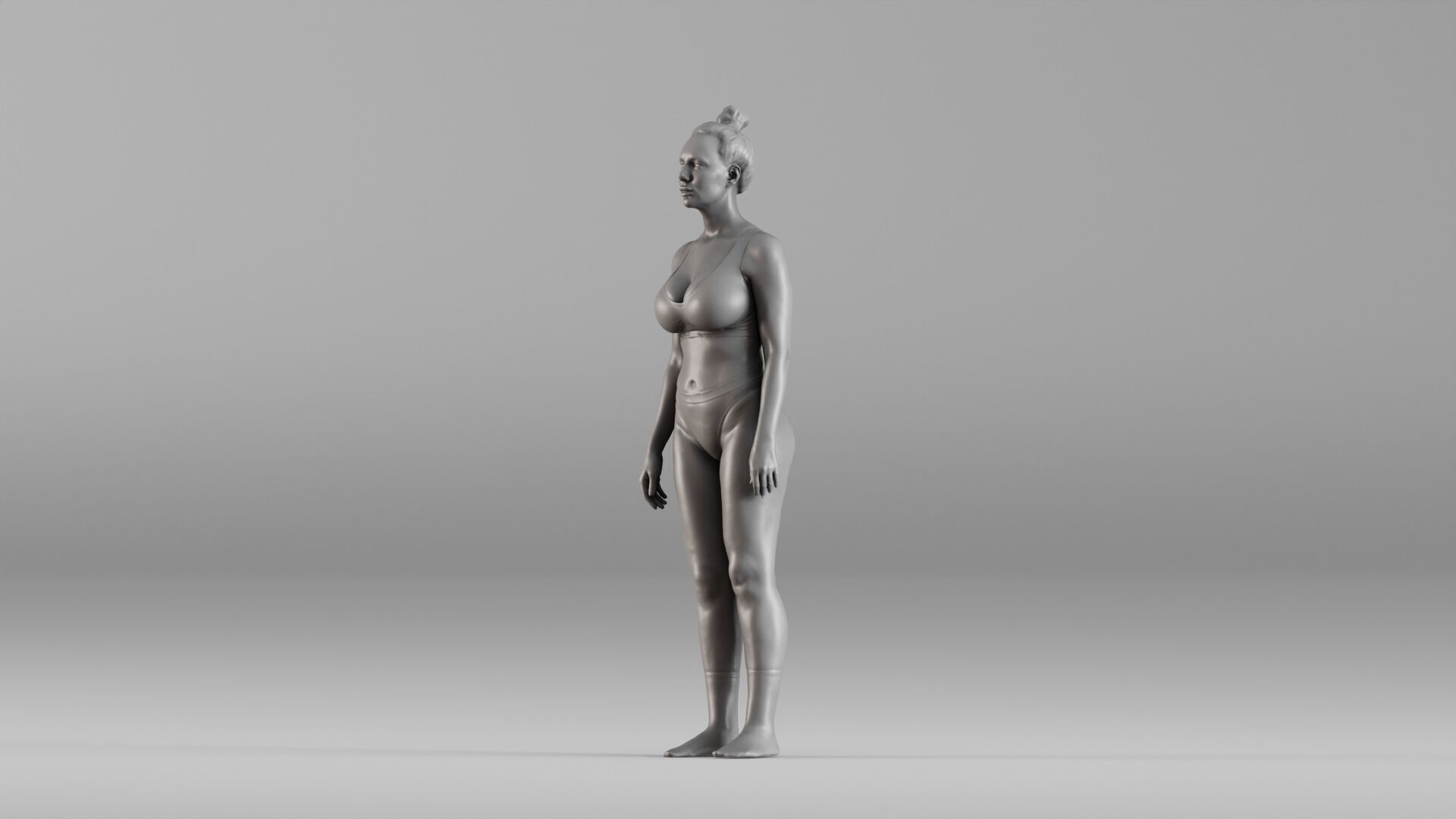 S00111 Standing Athletic Woman in Swimwear 3dp 3D print model_17