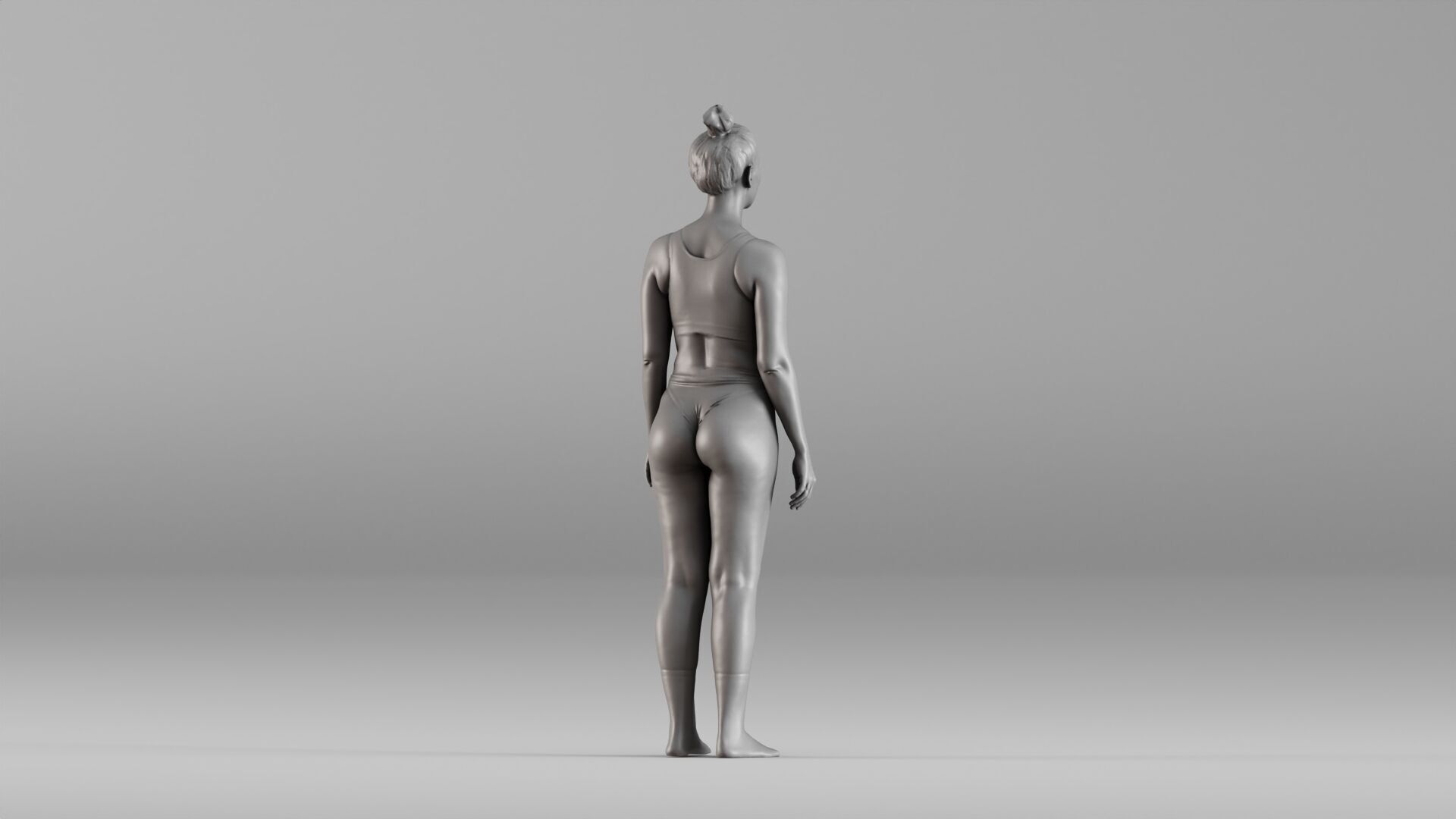 S00111 Standing Athletic Woman in Swimwear 3dp 3D print model_6