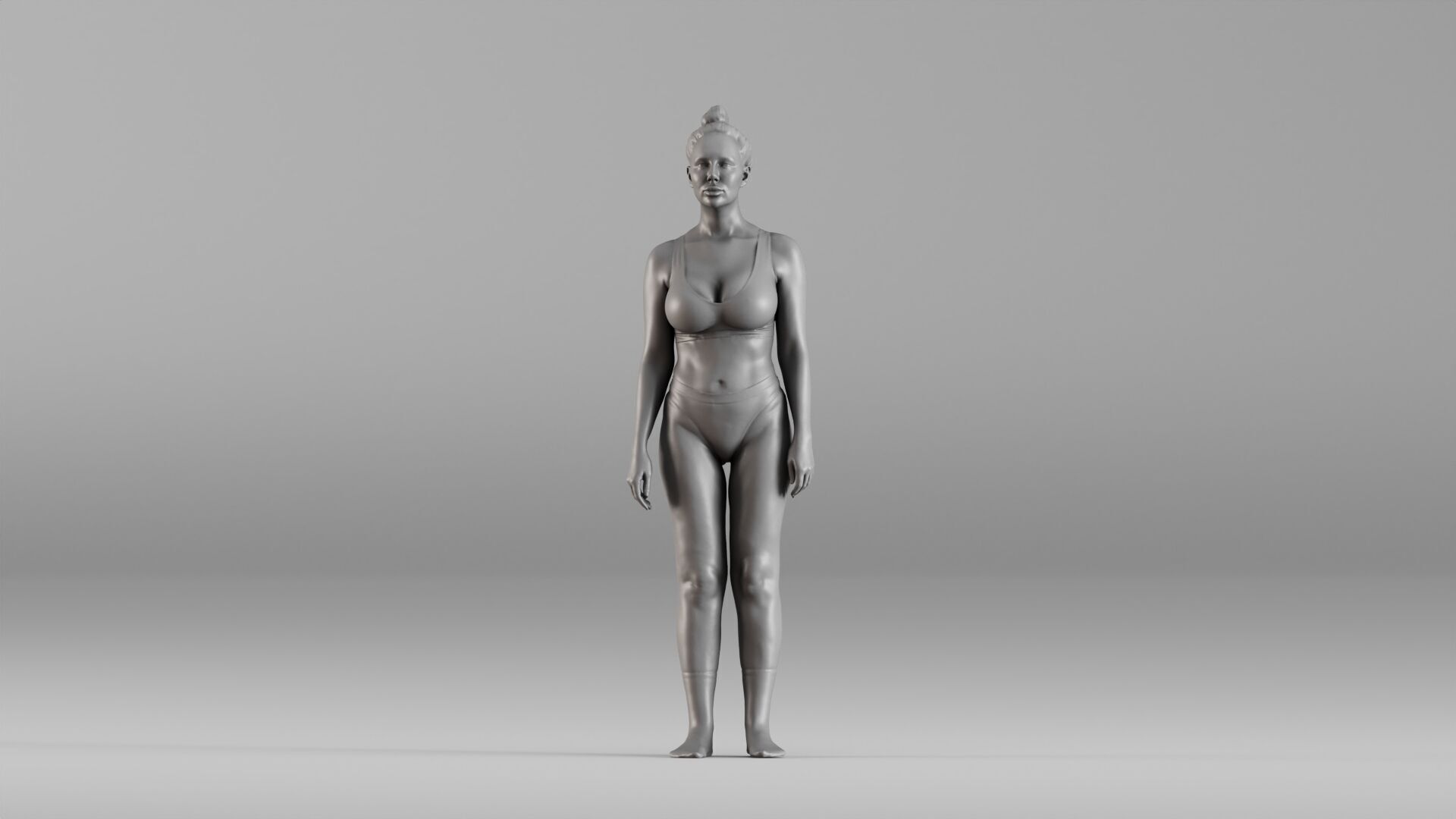 S00111 Standing Athletic Woman in Swimwear 3dp 3D print model_10