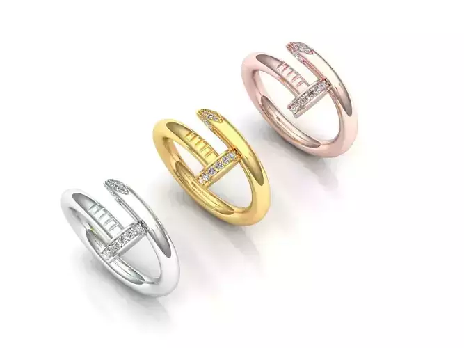 Nail Design Diamond Ring