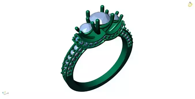 Jewelry 3D Models with render and 3dm  stl -R-3940