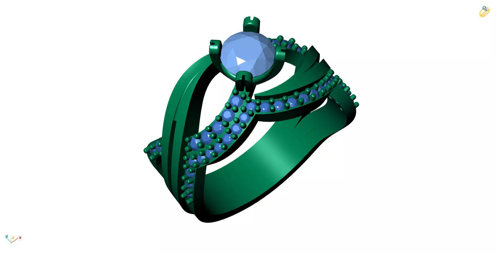 Jewelry 3D Models with render and 3dm stl - R-3941 3D print model_0