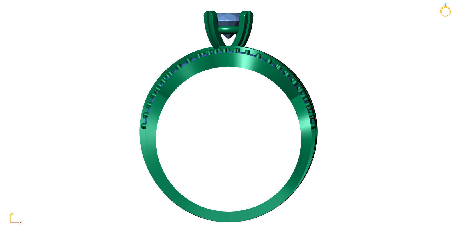 Jewelry 3D Models with render and 3dm stl - R-3941 3D print model_2