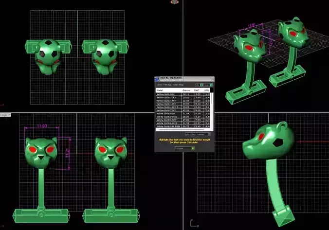 Panther Head Cufflinks