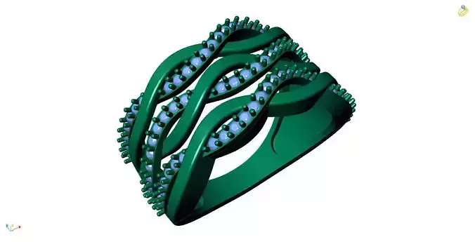 Jewelry 3D Models with render and 3dm  stl - R-3942