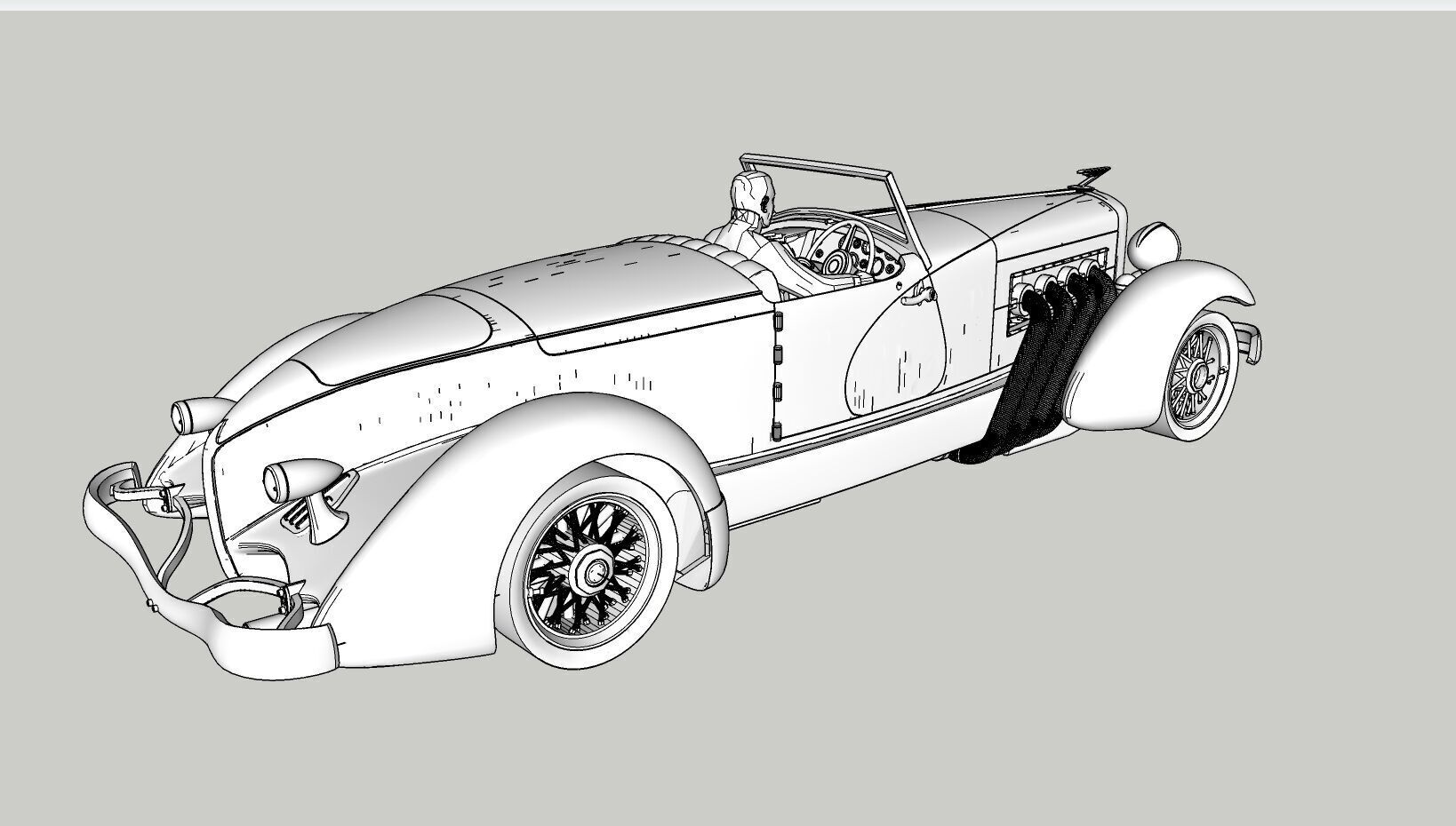 Duesenberg SJ Speedster 3D print model_2