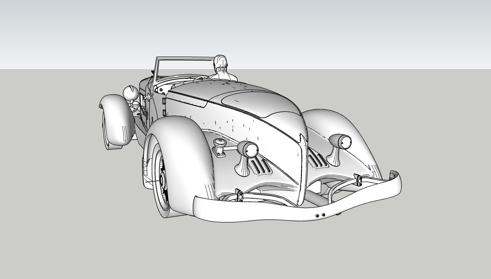 Duesenberg SJ Speedster 3D print model_1