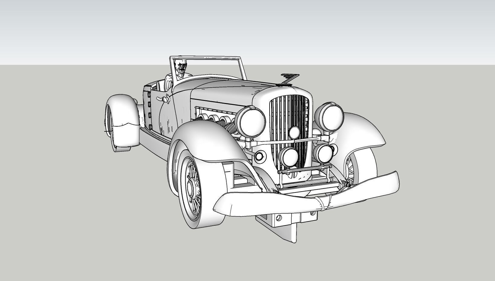 Duesenberg SJ Speedster 3D print model_3