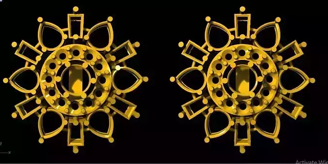 stud earrings 3dm file