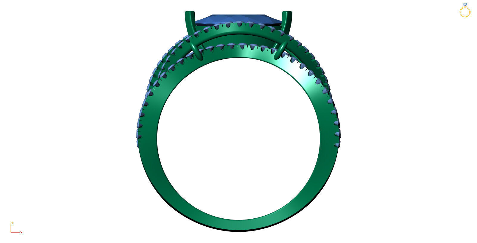 Jewelry 3D Models with render and 3dm stl - R-3946 3D print model_2