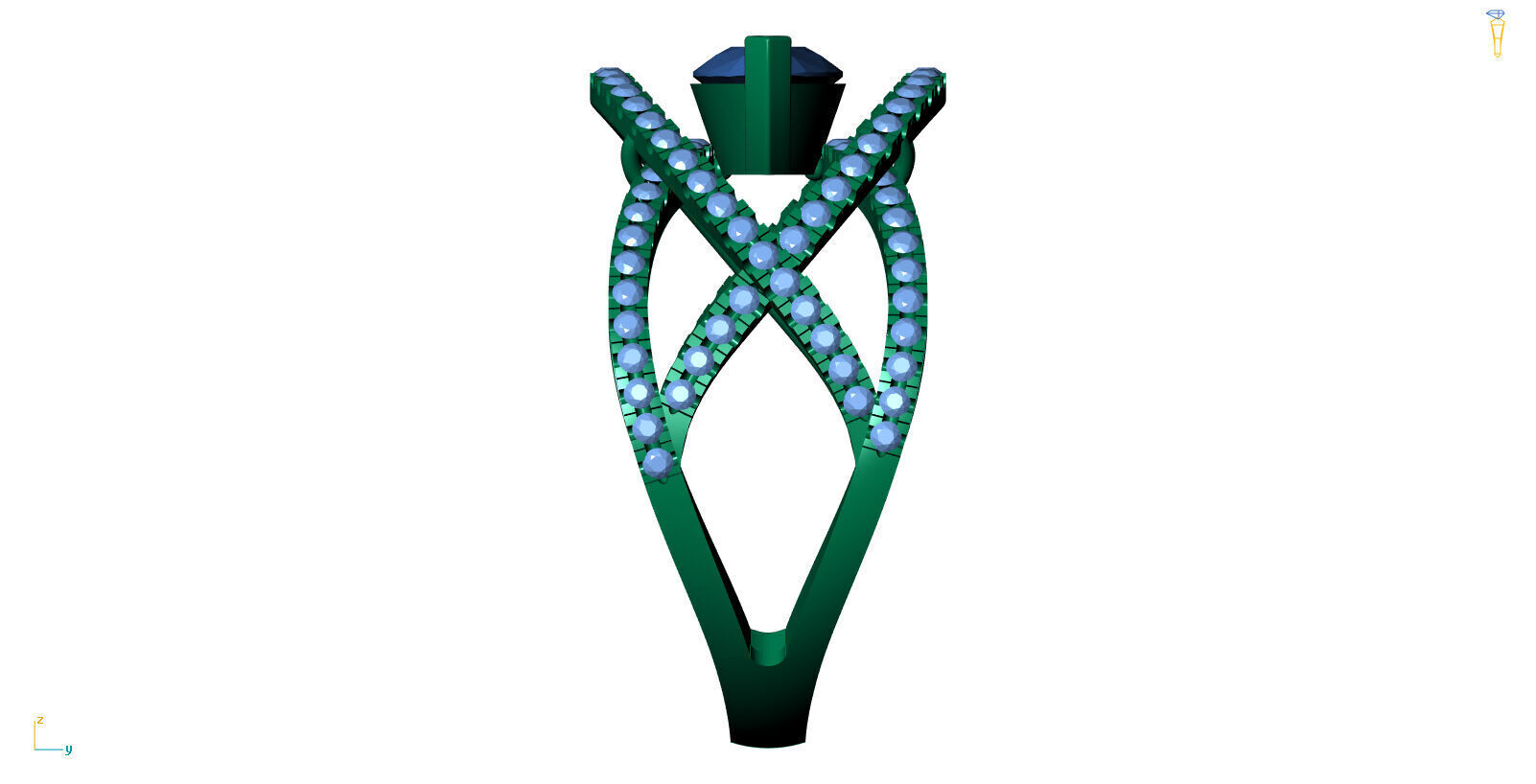 Jewelry 3D Models with render and 3dm stl - R-3946 3D print model_3