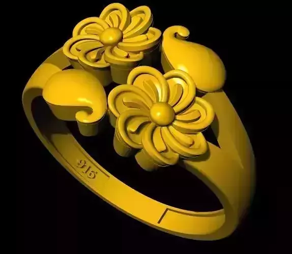 flower ring 3dm file