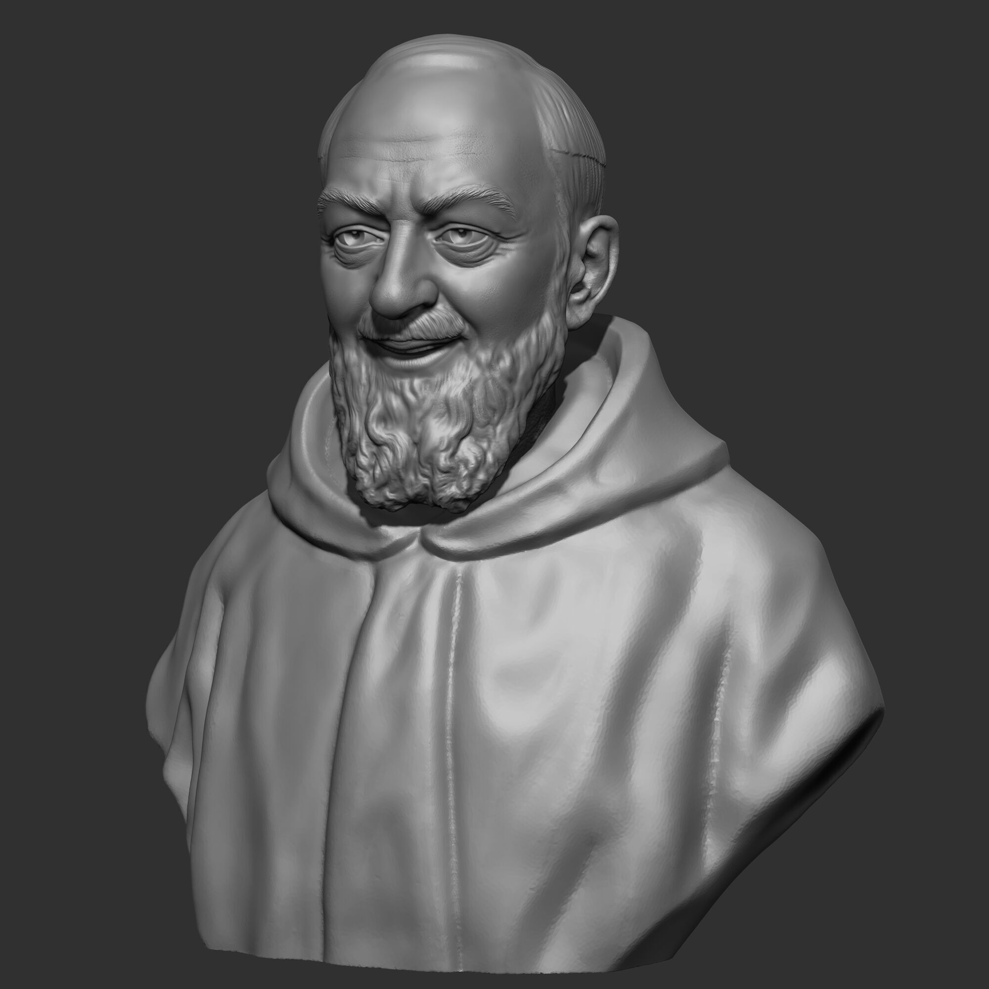 Padre Pio 3D print model 3D print model_1