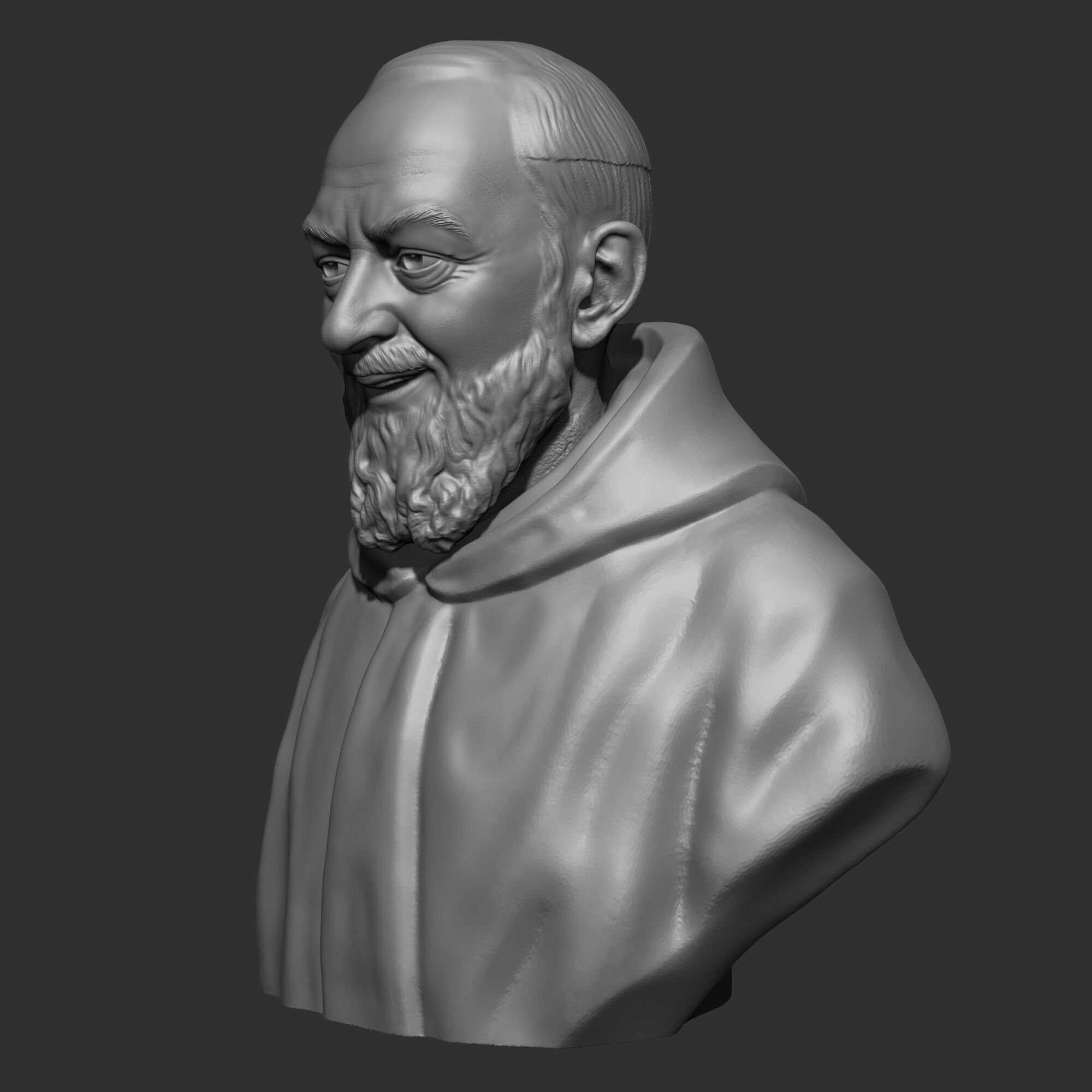 Padre Pio 3D print model 3D print model_3