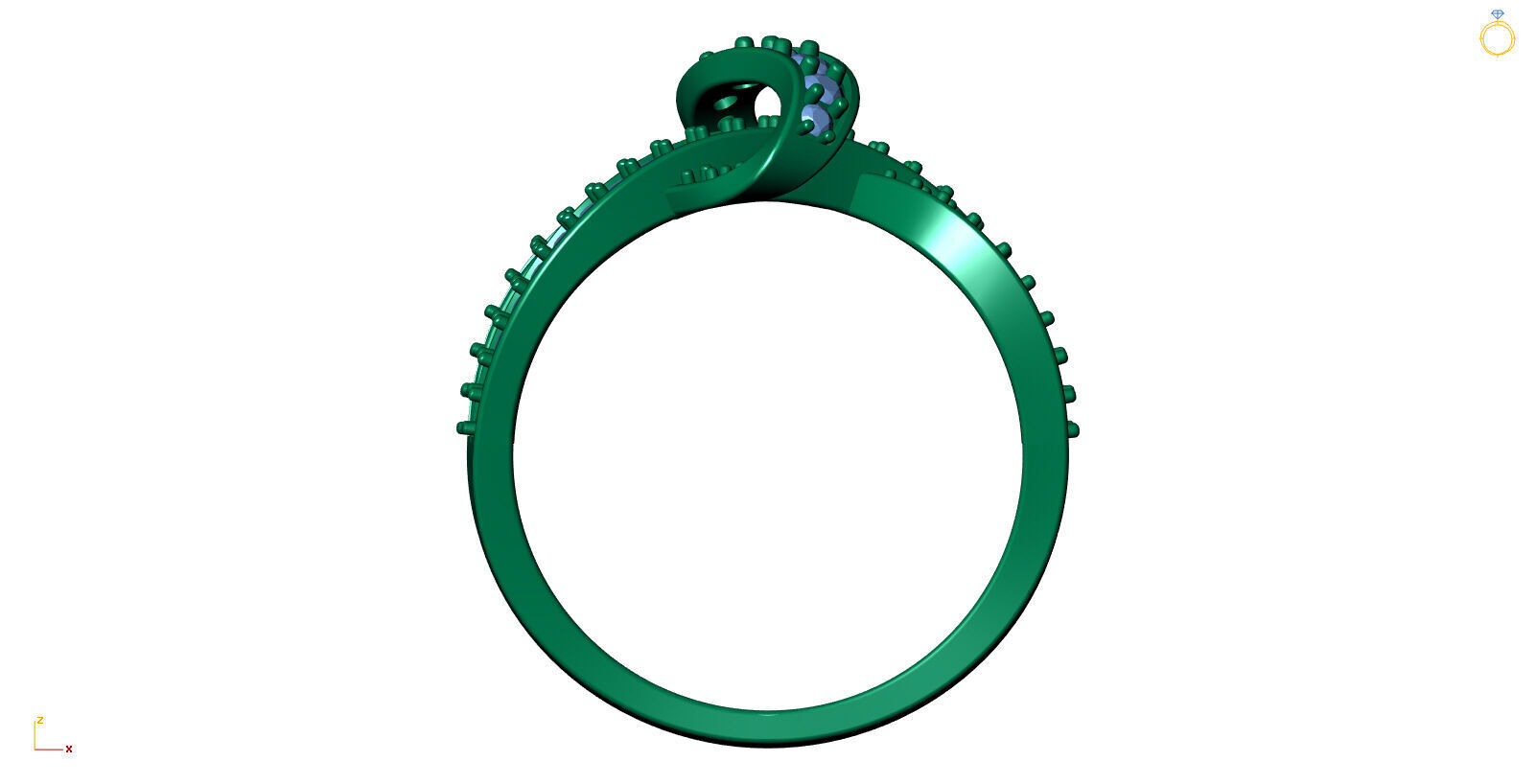 Jewelry 3D Models with render and 3dm stl - R-3947 3D print model_2