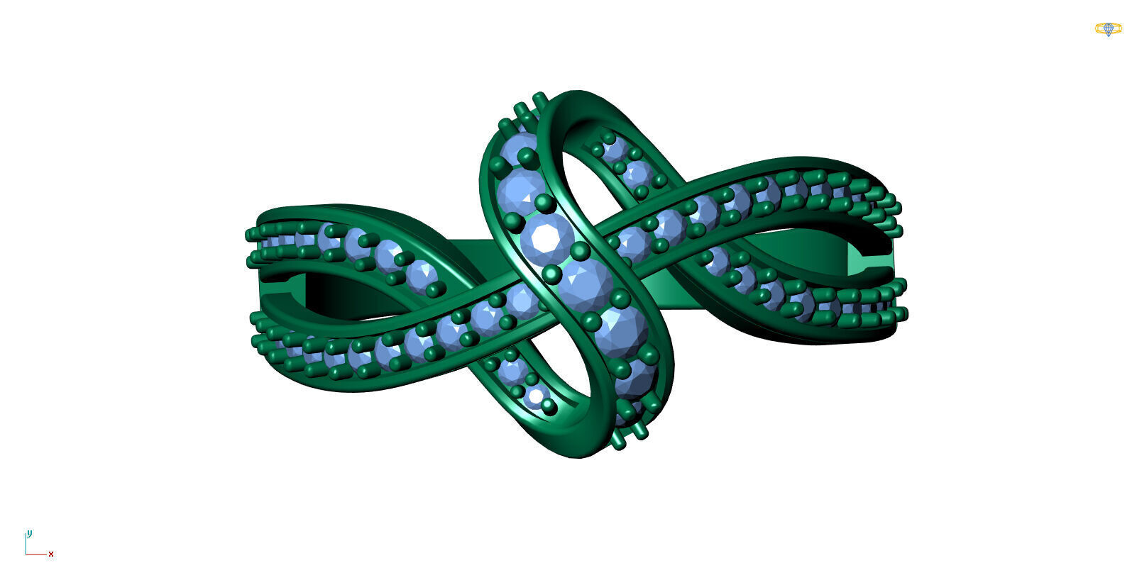 Jewelry 3D Models with render and 3dm stl - R-3947 3D print model_1