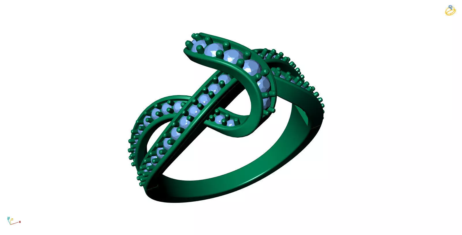 Jewelry 3D Models with render and 3dm stl - R-3947 3D print model_0