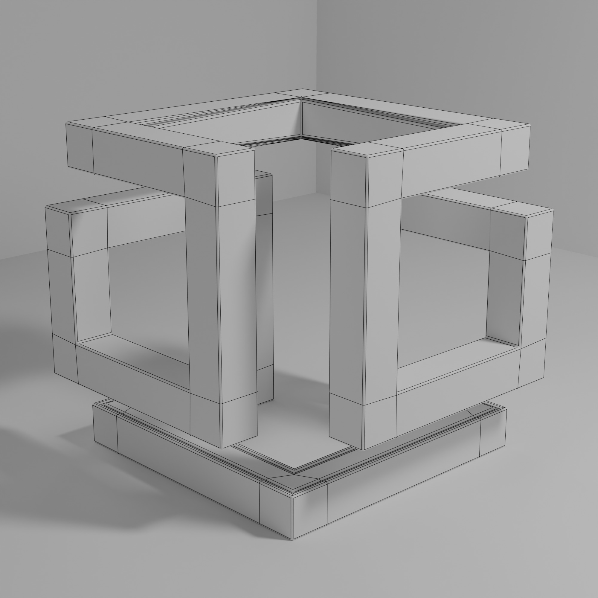 Modell of lamp for interior Free low-poly 3D model_5