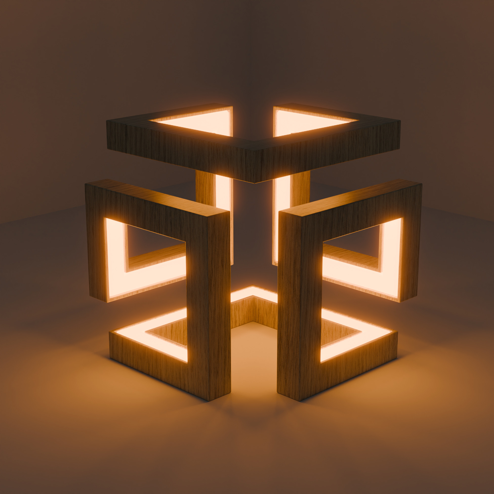 Modell of lamp for interior Free low-poly 3D model_1