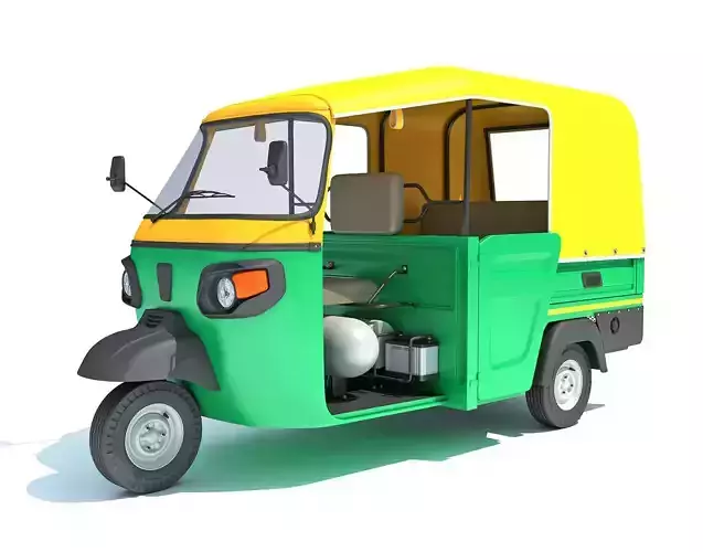 3 Wheeler Taxi Tuk Tuk 3D model