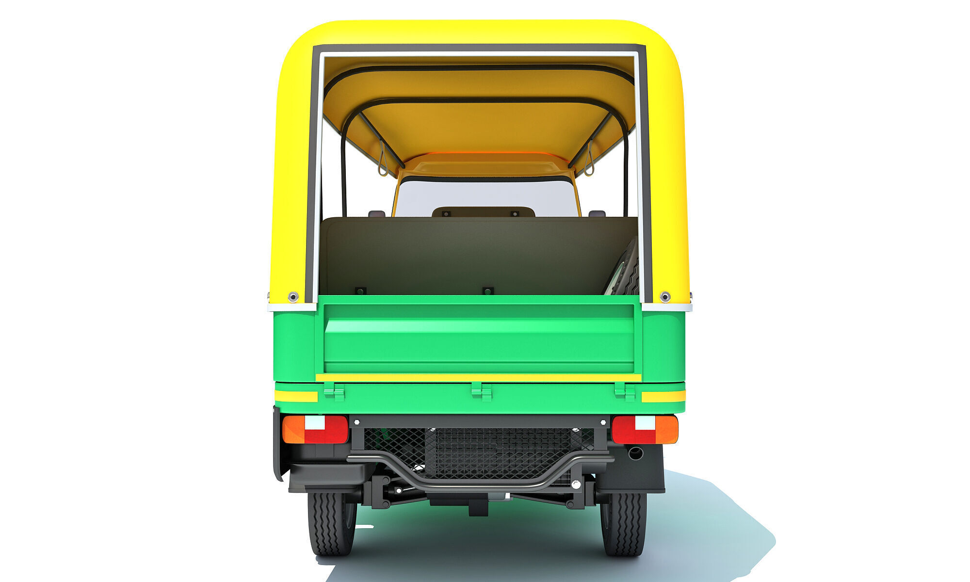 3 Wheeler Taxi Tuk Tuk 3D model_5