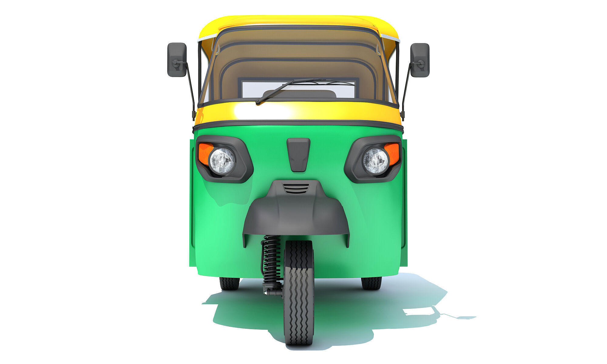 3 Wheeler Taxi Tuk Tuk 3D model_11