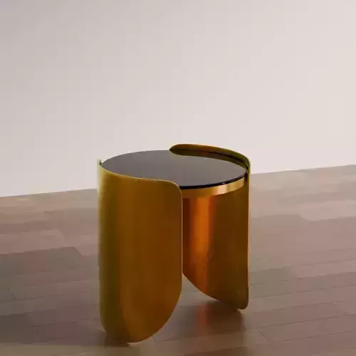 Modern Brass End Table 3D Model Low-poly 3D model