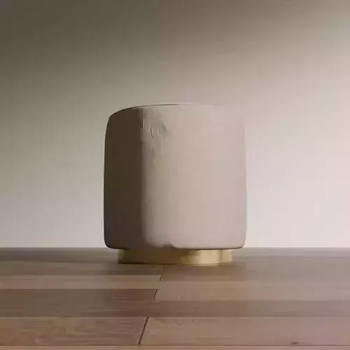 Modern Fabric Pouffe